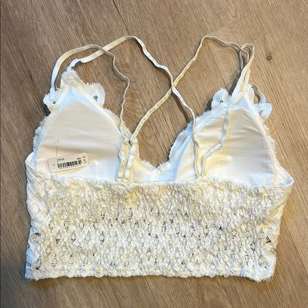 NWT- Altar’d State Ivory Lace Stretch Strappy Bralette Sz Large - Image 3