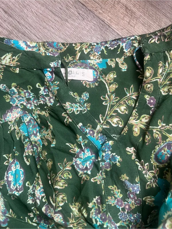 Natural Life Green Floral boho Maxi Dara Dress - Image 9