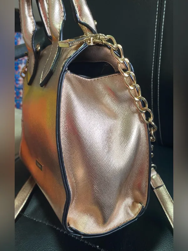 ALDO Rose Gold Mini Satchel Bag - Image 5