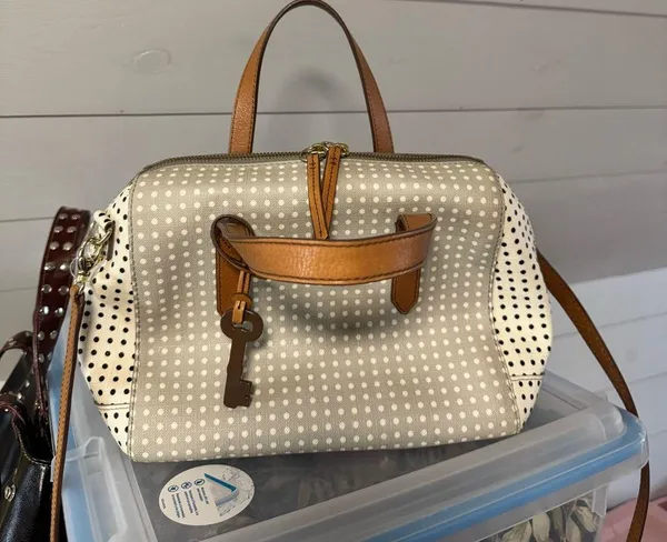 NEW Fossil Sydney Satchel Polka Dot Bag - Image 4