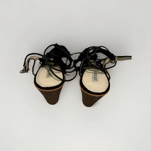 Cape Robbin Black Lace-Up Block Heels - Image 4