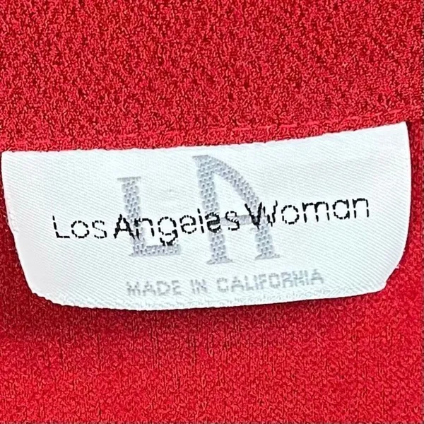 Los Angeles Women Red Short Sleeve Open Front Cardigan - Image 7