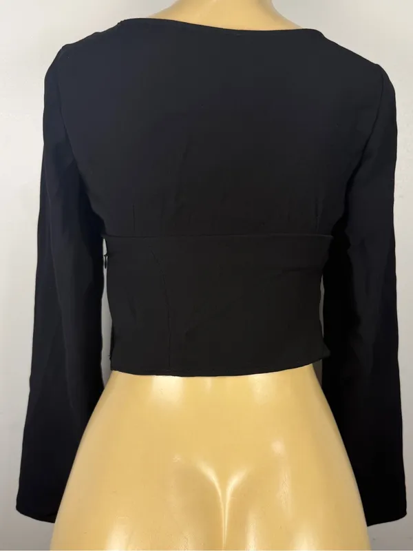 Zara Cutout Top Sz XS Whimsygoth Long Sleeves - Image 6