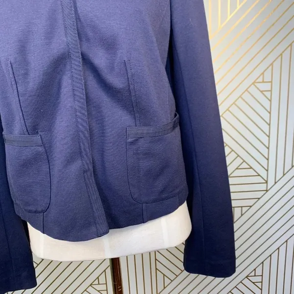 Boden Ponte Knit Jacket in‎ Navy Blue WQ077 Size 6 - Image 3