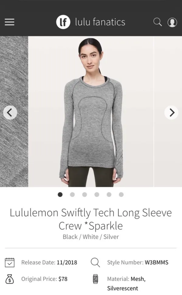 Lululemon Swiftly Tech Long Sleeve Crew *Sparkle - Image 10