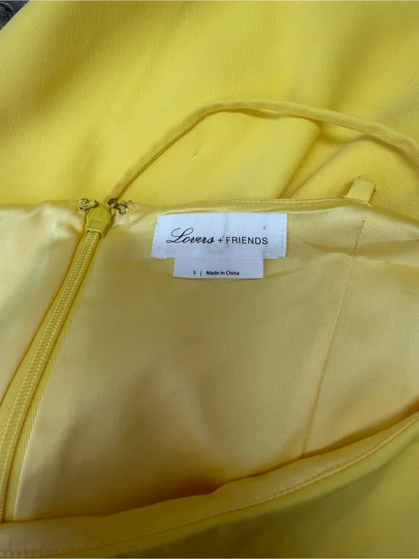 Lovers + Friends Teddy Mini Dress in Lemon‎ size small - Image 7