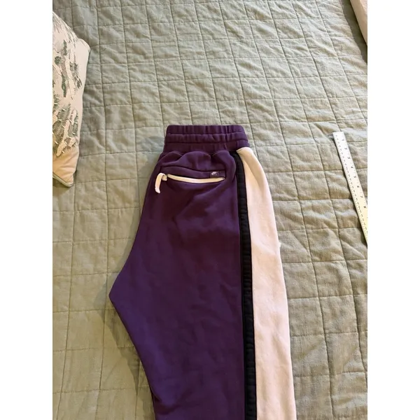 Nike Air Rare Purple White & Black Stripped Pants Large. - Image 7