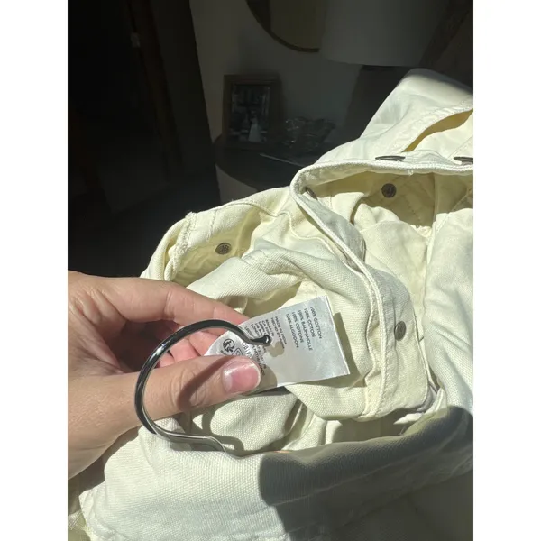 FREE PEOPLE Maxie Washed Coveralls in Ivory Size 6 - Image 9