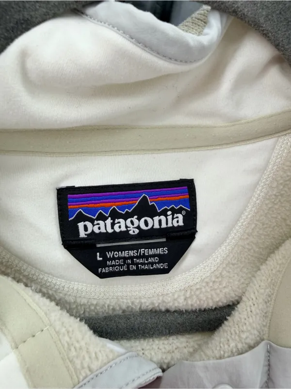 Patagonia Better Sweater Marsupial Pullover‎ Women L Cream Snap Fleece - Image 6