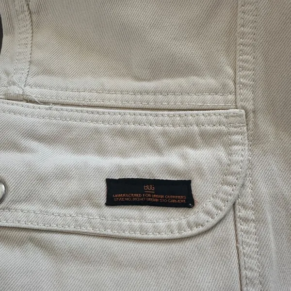 BDG Urban Outfitters Relaxed Skate Cargo Jeans Cream High Rise Size 27 - Image 8