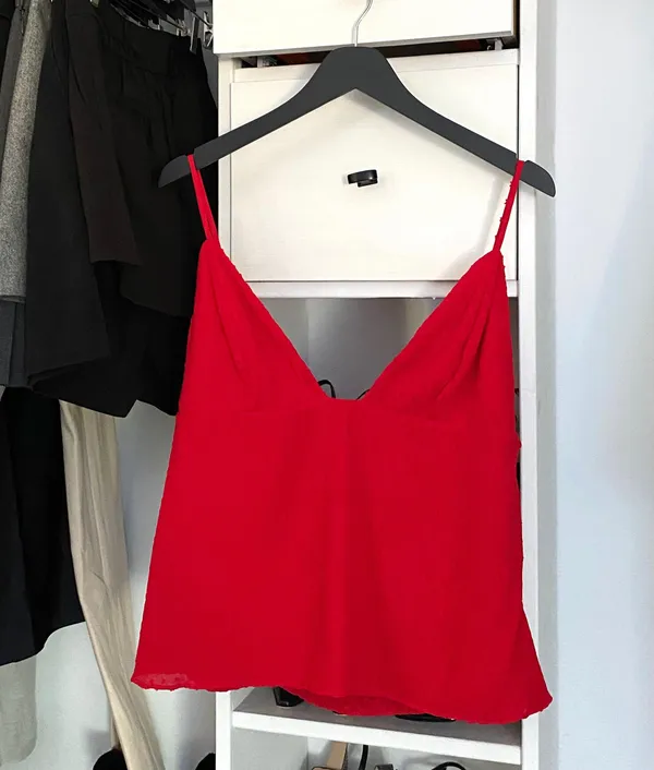 NBD / Revolve Roxanne Cami Top in Candy Red NWT - Image 6