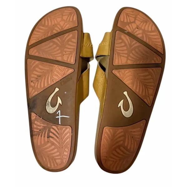 OluKai‎ Kipe'a Olu Slip On Slide Sandals Golden Harvest Women's Size 11 - Image 8
