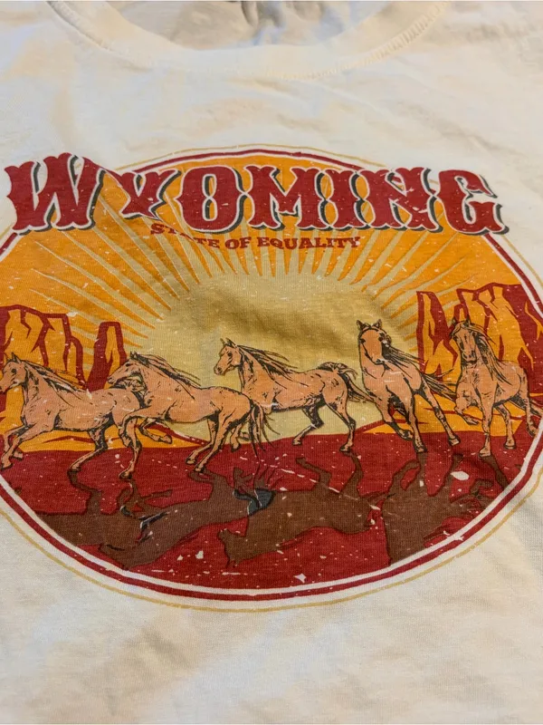 Wyoming State of Equality Crop Top - Image 2