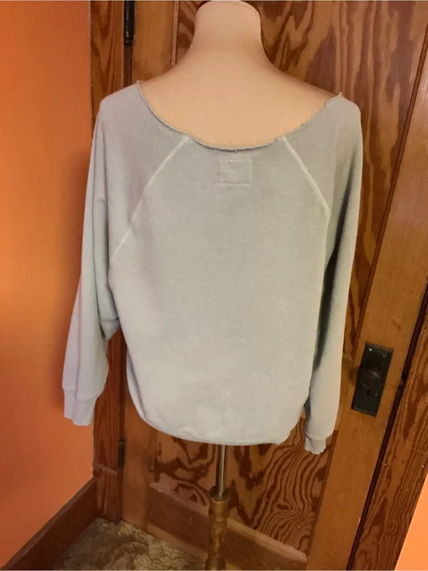 American Eagle Grateful Dead Bear Skull Sweatshirt XS Gray Lived-In Raw Edge - Image 12