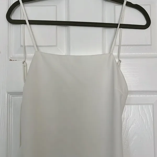Urban Outfitters White Bodycon Mini Dress Adjustable Strap Hidden Zip NWOT - Image 2