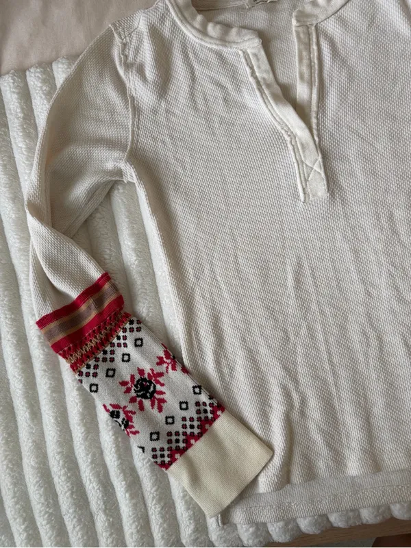 Free People | WE THE FREE Cream Thermal Henley - Image 2