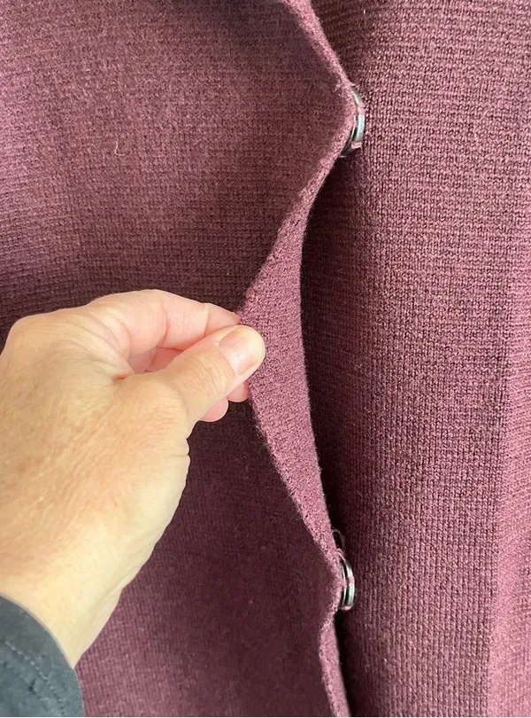 Juliana Collezione 100% Wool Burgundy Top Coat - Image 6