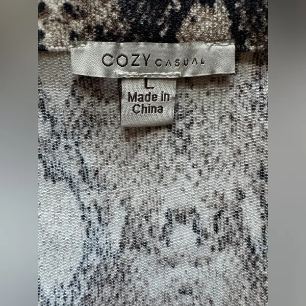 Cozy‎ Casual Snake Print Shacket Lightweight Button Up Jacket Women's Large L - Image 6