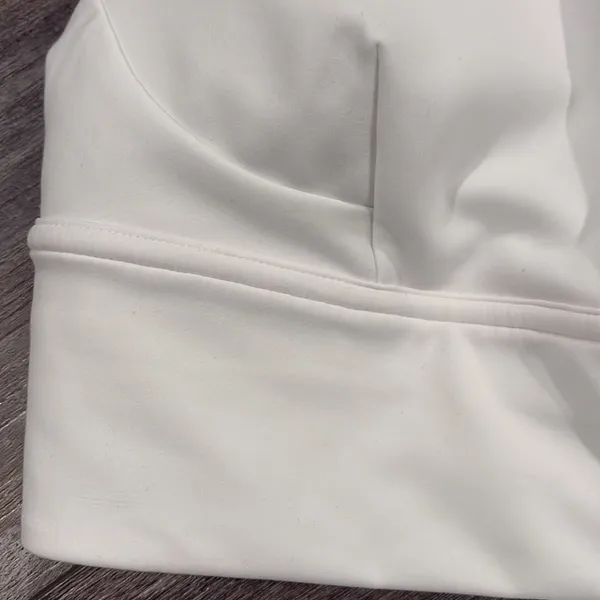Lululemon Ebb to Train White Racerback Bra 6 -flawed - Image 7