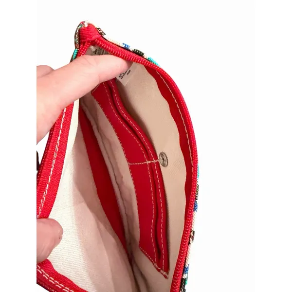 Lands End Red Plaid Fabric Wristlet‎ - Image 4