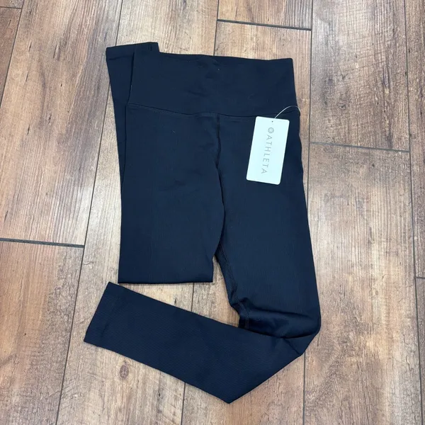 NWT Athleta Aurora Seamless Tight Leggings High-Rise Black XS Yoga Gym $109 - Image 4