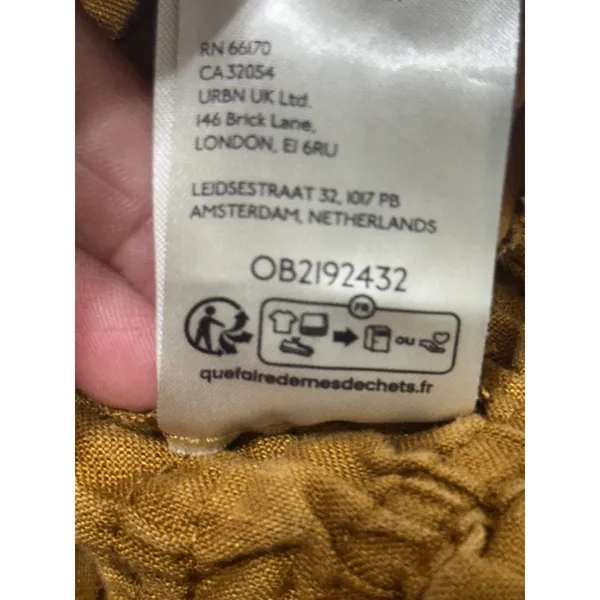 Anthropologie Somerset Pull-On Pants Linen Edition Mustard Yellow Wide Leg M - Image 6
