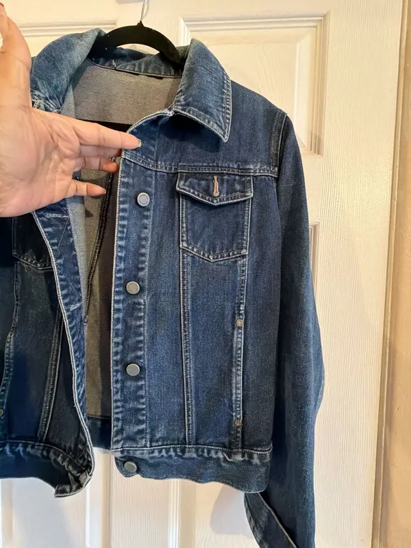 New York & Company Women's Classic Button-Front Denim Jean Jacket - Image 4