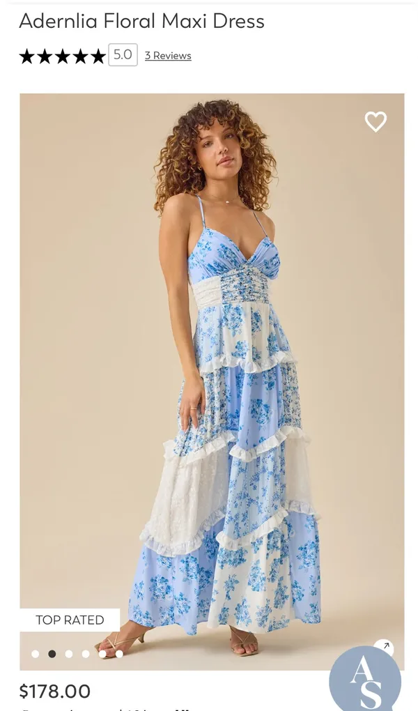 Altar'd State Dress Blue White Floral - Image 2