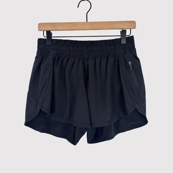 Lululemon Womens Shorts Black Tracker Swift Athletic Stretch Running Size 10 - Image 3