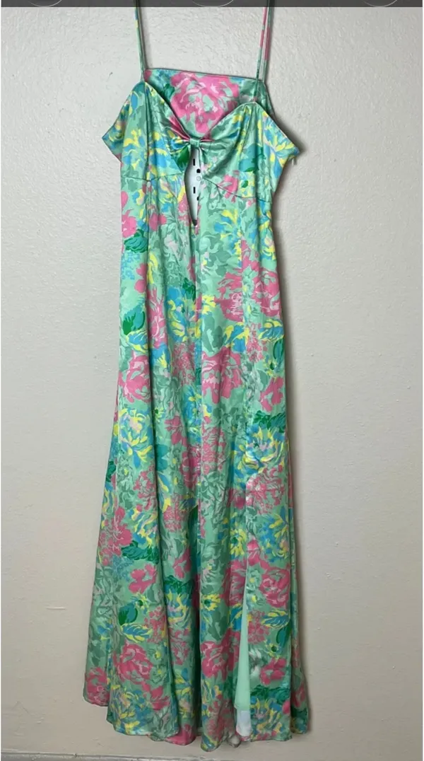 Halter Dress Showpo Lousine Neck Midi Neon Dreamer - Image 2