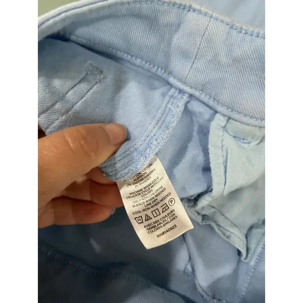 Loft The Palmer Wide Leg Pants Light Blue High Rise Trousers Workwear Size 4 - Image 7