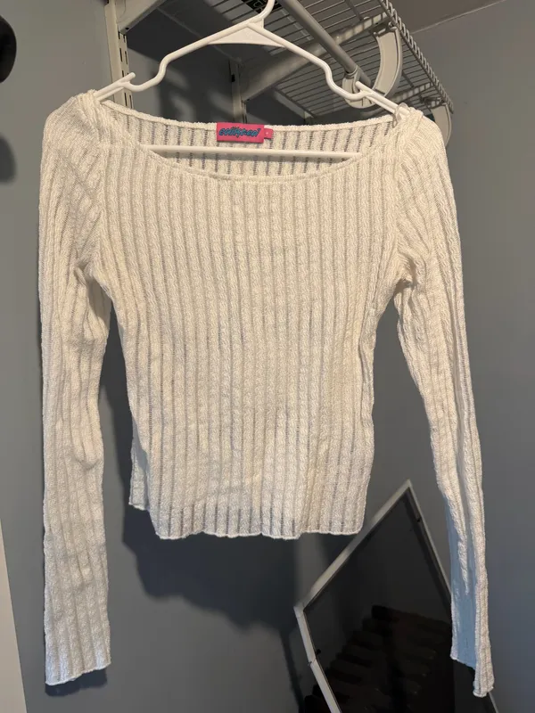 Edikted Textured Sheer Boatneck Top - Image 2