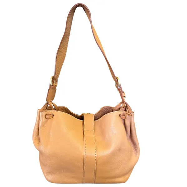 Dooney & Bourke Brown Pebbled Leather Buckle Hobo Shoulder Purse - Image 2