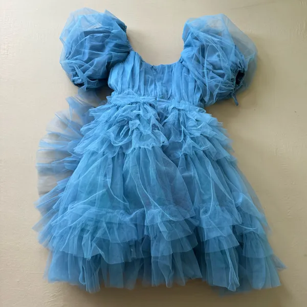 Ivy City Co. Tulle Puff-Sleeve Fairytale Dress - Image 5