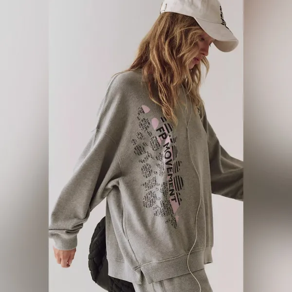 NWOT Free People Movement All Star Buti Logo Pullover - Image 3
