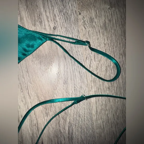 Frederick’s of Hollywood Dark Silky Green tank top M - Image 2