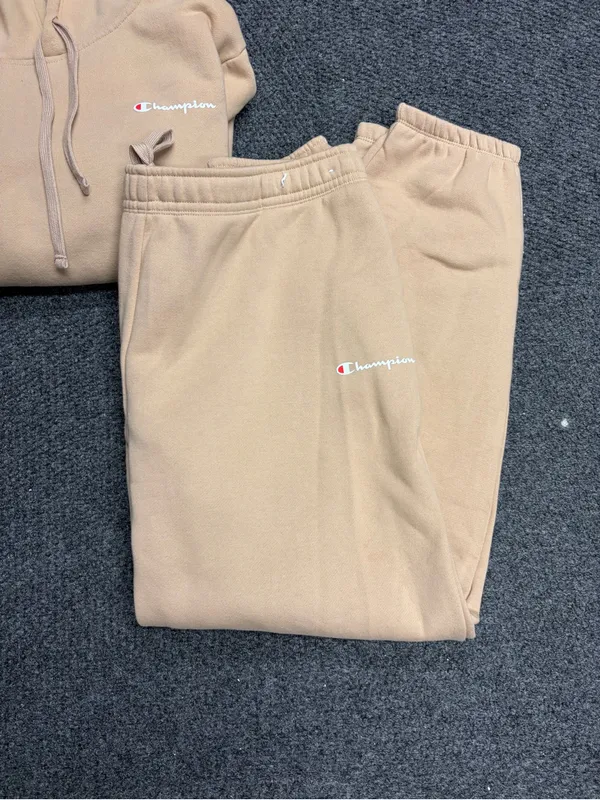 Champion Pullover Hoodie Set Tan Beige XL sweatpants Natural - Image 2