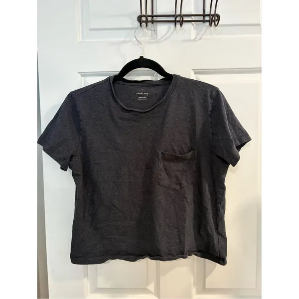 Everlane THE BOX-CUT TEE IN ESSENTIAL COTTON Washed black - Image 2