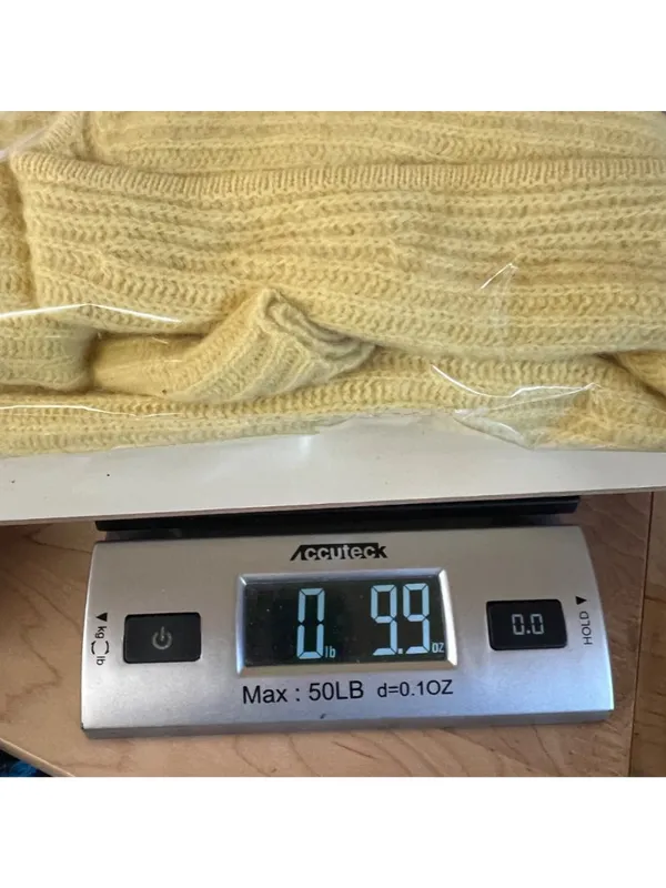 Reiss Yellow Wool Cashmere Blend Ribbed V-Neck Sweater Size Small Quiet Luxury - Image 13
