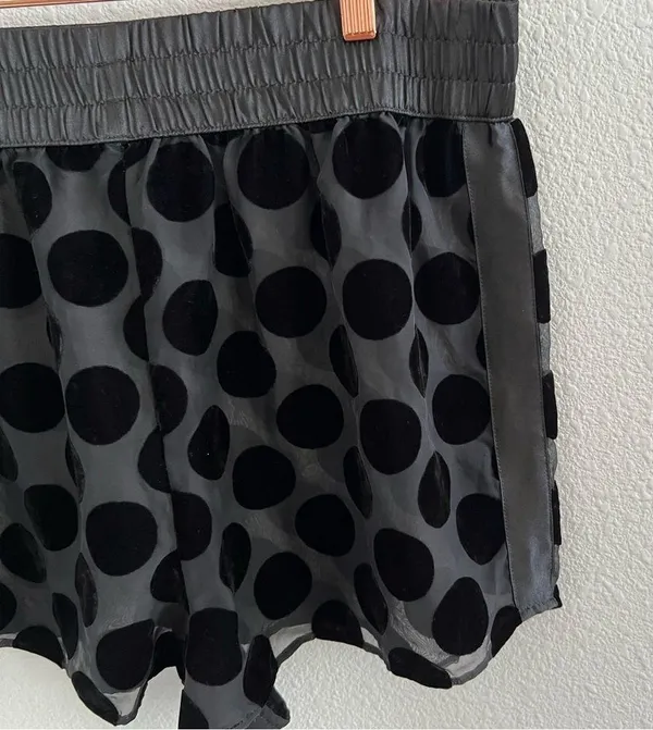 Victoria’s Secret Semi Sheer Elastic Waist Velour Dot Shorts XL - Image 3
