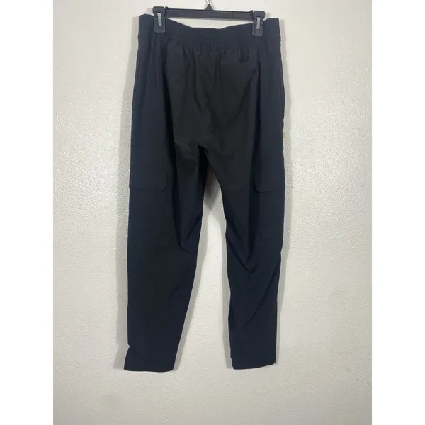 Athleta Pants Womens 12 Black Cargo Stretch Joggers Athletic Outdoor Zip Pocket - Image 3