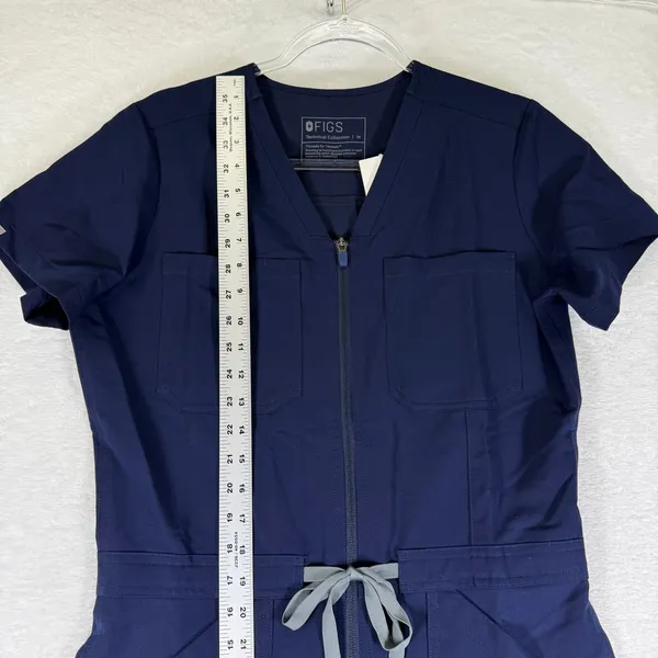 FIGS Catarina Scrub Jumpsuit Navy Blue Technical Collection W23SW2056 M - Image 9