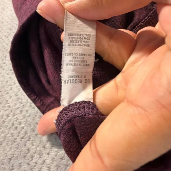 Aerie Chill Play Move Leggings Large Regular Burgundy Marled High Rise Pockets - Image 4