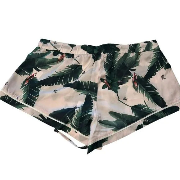 Revolve Plush Women’s Size‎ S Pink Jungle Print Satin Pajama Set Tropical Shorts - Image 8