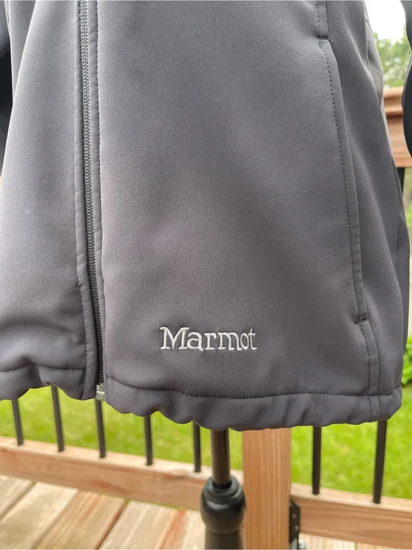 Marmot Gravity Soft Shell Jacket Womens Large Black Full Zip Long Sleeve Zip - Image 2