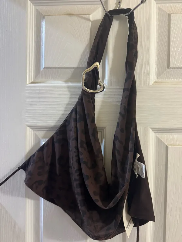 Tenshoppe Halter Top Brown - Image 2