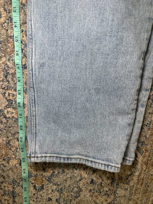 Abercrombie & Fitch The Ankle Straight Ultra High Rise Jeans Light Wash Size 33 - Image 6