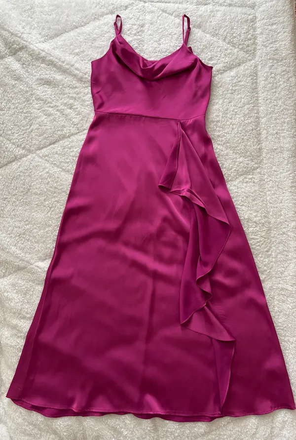 Nine West Cowlneck Maxi Satin Dress - Image 6