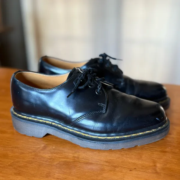 Vintage 90s Dr. Martens 1461 Oxford Derby Smooth Leather Shoes - Image 3