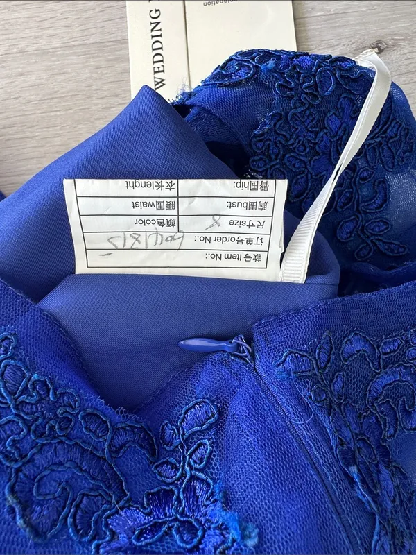 Gown Gallery Lace & Chiffon Mother of the Bride Dress Royal Blue Size 8 NWT - Image 7